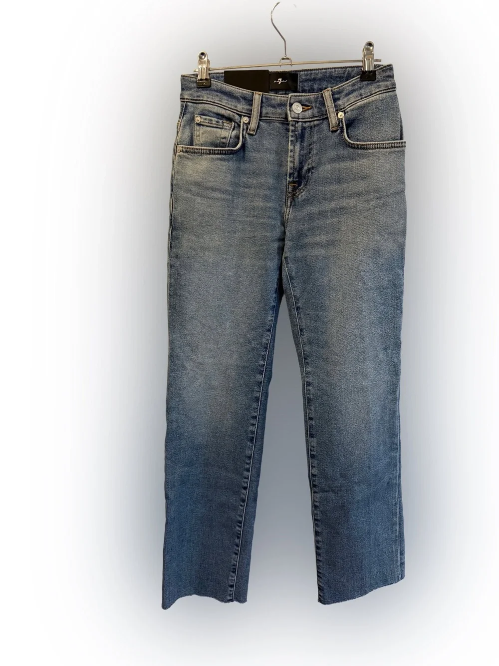 NWT 7 For All Mankind Calie Ankle Straight Jeans in Luxe Vintage, Size 24 - Picture 7 of 12